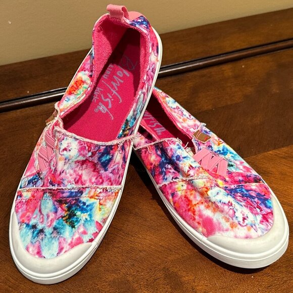 Blowfish Malibu Venus-K for Kids Slip-on Sneakers in Hot Pink Milky Way, SIze 5 - Picture 4 of 8